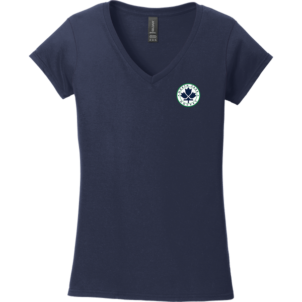 North Park Hockey Softstyle Ladies Fit V-Neck T-Shirt