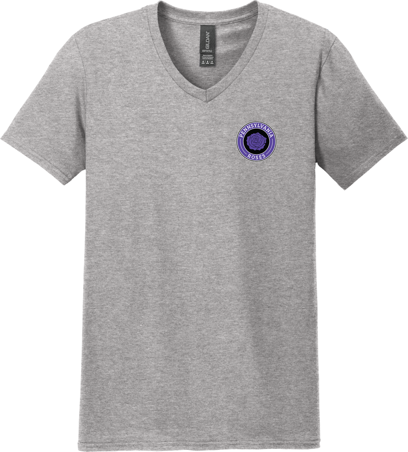 PA Roses Softstyle V-Neck T-Shirt