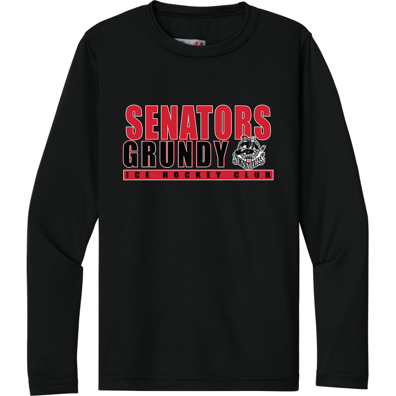 Grundy Senators Youth Cooling Performance Long Sleeve Tee