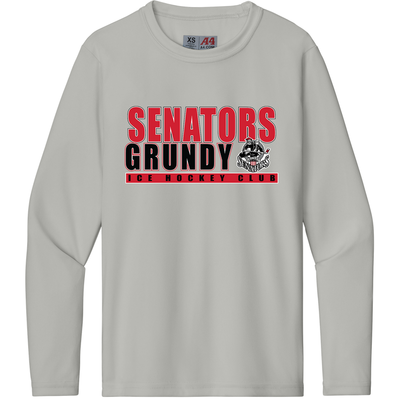 Grundy Senators Youth Cooling Performance Long Sleeve Tee
