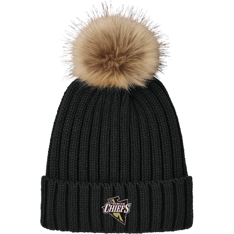 Mercer Chiefs Faux Fur Pom Beanie
