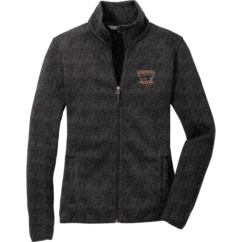 Biggby Bombers Ladies Sweater Fleece Jacket