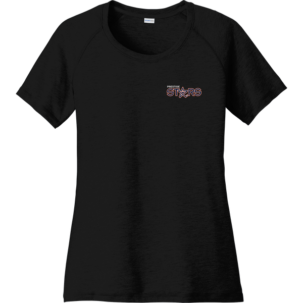 Prestige Stars Ladies PosiCharge Tri-Blend Wicking Scoop Neck Raglan Tee