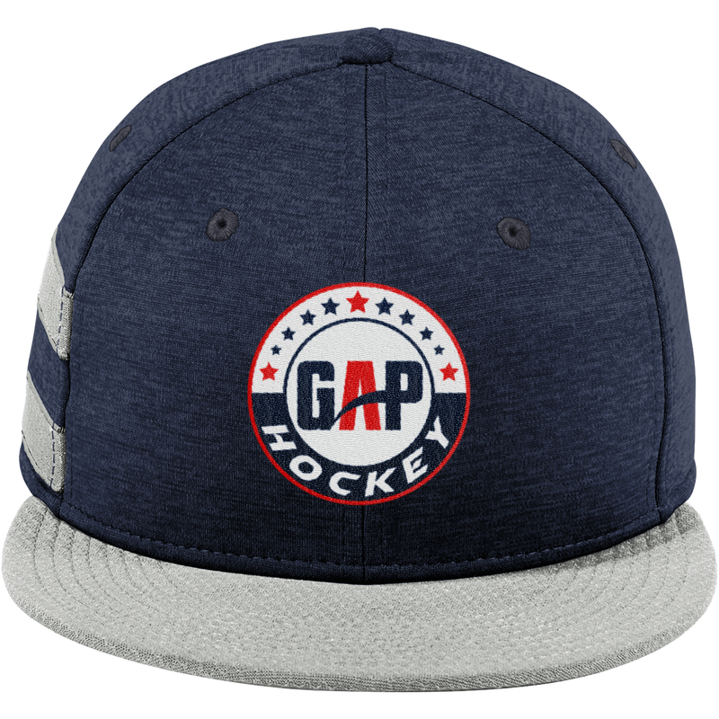 GAP Hockey New Era Shadow Heather Striped Flat Bill Snapback Cap