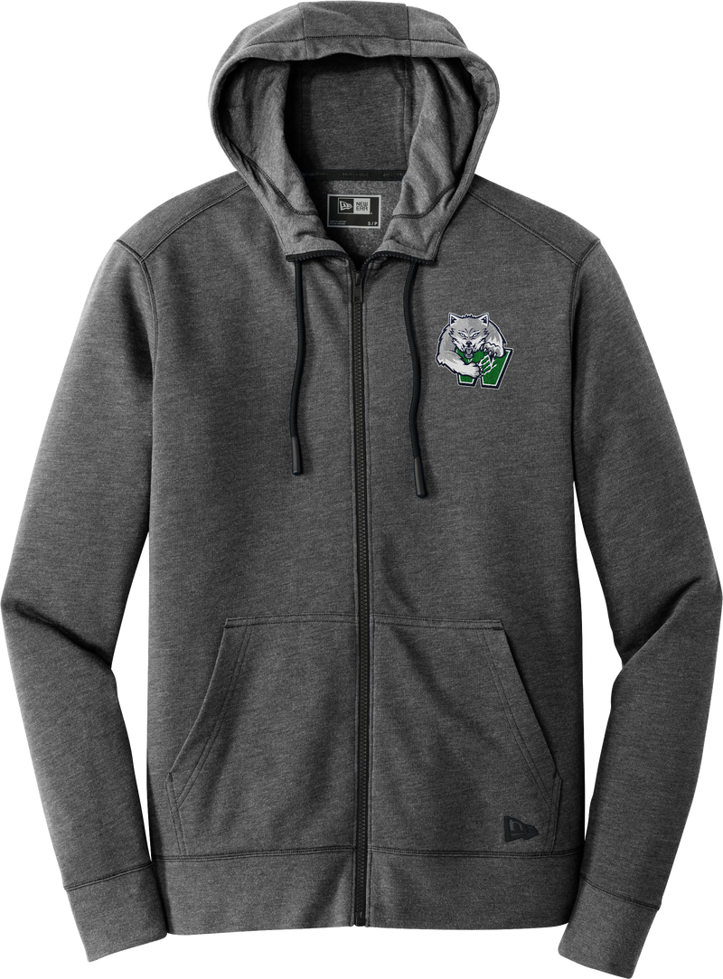 Woodbridge Wolfpack New Era Tri-Blend Fleece Full-Zip Hoodie