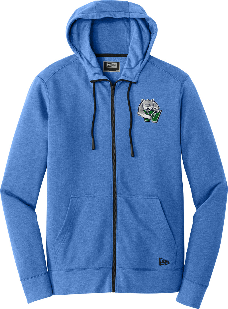 Woodbridge Wolfpack New Era Tri-Blend Fleece Full-Zip Hoodie
