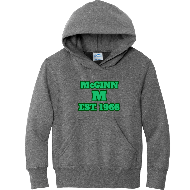 McGinn Elementary Youth 'Varsity Block' Core Fleece Pullover Hooded Sweatshirt