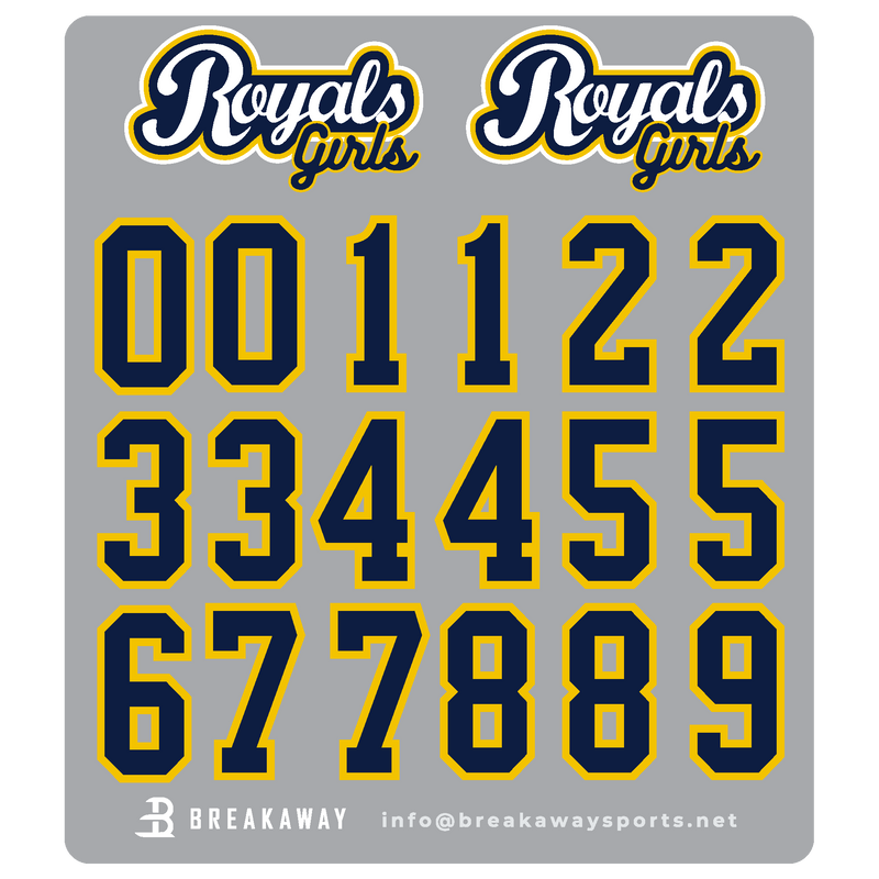 Royals Girls Helmet Stickers